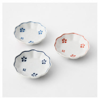 小花 薬味皿 三枚セット｜おしゃれ かわいい 食器 キッチン 普段使い プレゼント ギフト