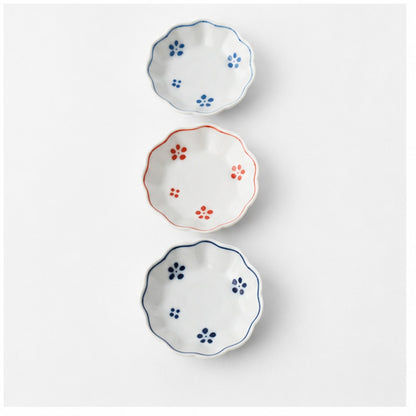 小花 薬味皿 三枚セット｜おしゃれ かわいい 食器 キッチン 普段使い プレゼント ギフト