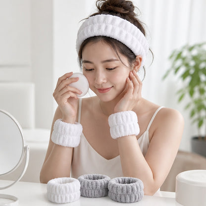 リストバンド 4個セット 洗顔用｜美容 小物 メイク セルフケア 使いやすい 持ち運び プレゼント